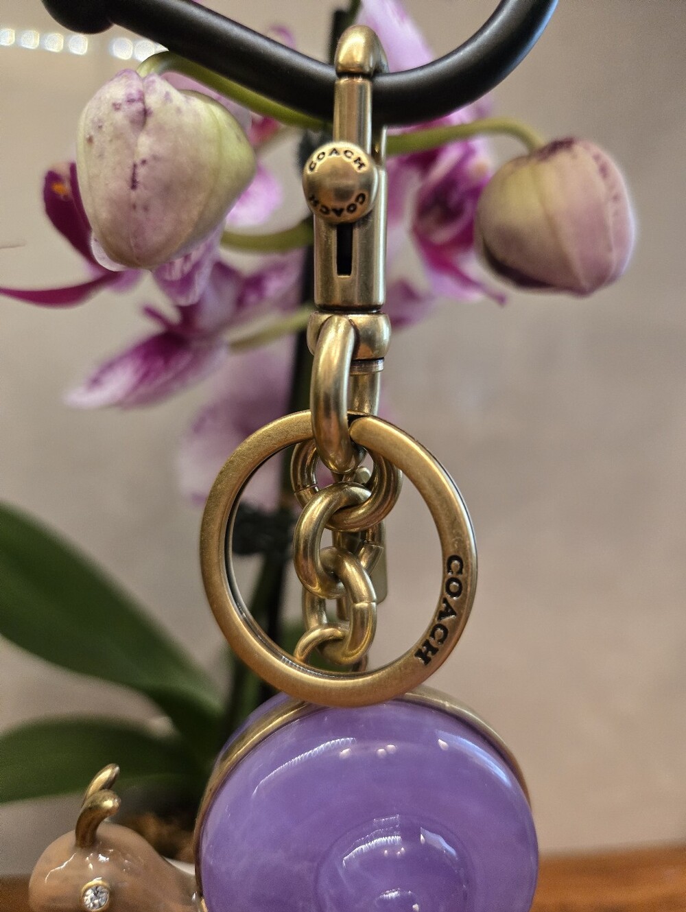 Coach Purple Snail Keychain Charm - Picture 3 of 4